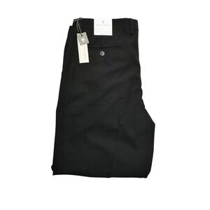 Oak Hill Pants Mens 40x32 Black Perfect Fit Pleated Stretch Slacks Big Tall